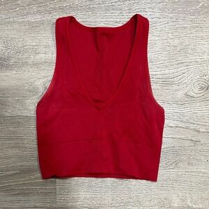 Red Sleeveless Women's Top